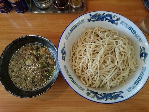 「期間限定 背脂にぼしつけ麺 大盛　700円」@たんめん亭 妙見店の写真