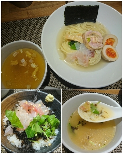 「【2周年記念】天然真鯛と地鶏の塩つけ麺＋ミニ鯛茶漬け」@生粋 花のれんの写真
