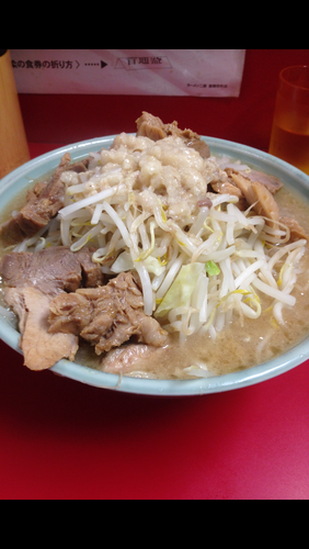 「らーめん大チャーシューダブル」@ラーメン二郎 新宿歌舞伎町店の写真