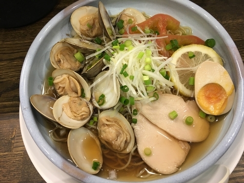 「ひやし蛤そば」@あら焼鶏白湯 カシムラの写真