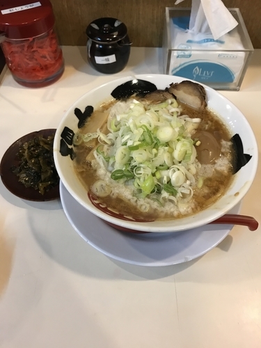 「特製ラーメン ネギW 高菜」@環七ラーメン てらっちょの写真