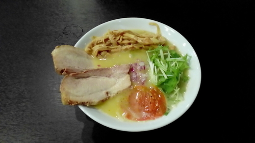 「鶏白湯（しお）+メンマ」@麺屋 京介の写真