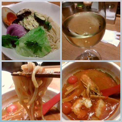 「【1周年限定第1弾】海老トマトつけそば980円他」@中華そば 二階堂の写真