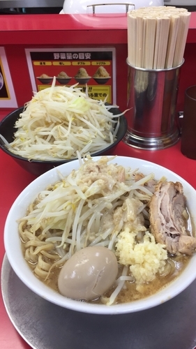 「豚玉ラーメン 倍盛」@ジャンクガレッジ 熊谷店の写真