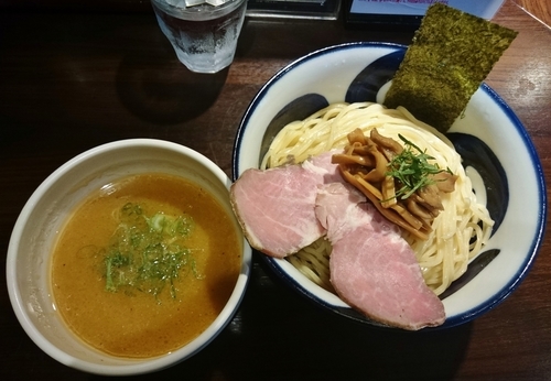 「濃厚海老つけ麺(大盛)　1000円」@木曜日の志奈田の写真