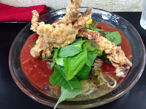 「「限定」冷やしトマト麺」@自家製麺SHINの写真