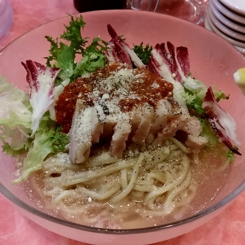 「【夏季限定】アンチョビと鶏の冷たいまぜそば」@カッパラーメンセンターの写真