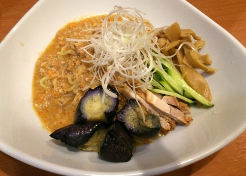 「【夏季限定】なすと挽き肉の冷し味噌らーめん　880円」@札幌らーめん 北の大地の写真