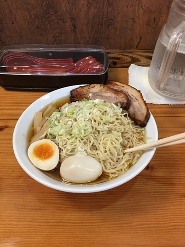 「和風冷やし麺大盛り＋味玉」@麺屋 十八番の写真