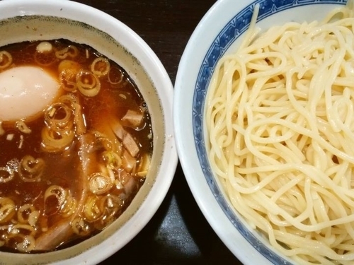 「つけ麺（中盛）＋味付玉子」@中華そば べんてんの写真