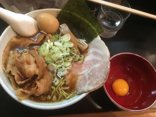 「悪魔800円、つけ玉（生卵無料）」@一条流がんこ総本家分家四谷荒木町の写真