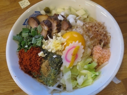 「限定 まぜそば大　850円」@麺屋 らいぞうの写真