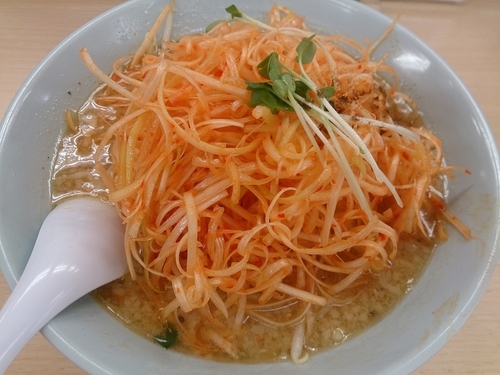 「ネギ味噌ラーメン 辛ネギトッピング」@くるまやラーメン 松本筑摩店の写真