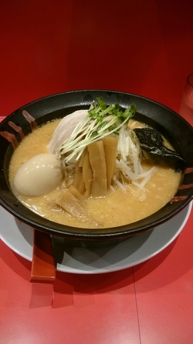 「味噌ラーメン 味卵」@ラーメン雷豚 鴻巣店の写真