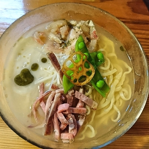 「真鯛とジャガイモの冷やしラーメン850」@はりけんラーメン 南店の写真