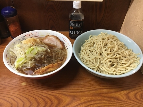 「小ラーメン ➕ つけ麺 ➕ ニンニク」@ラーメン二郎 亀戸店の写真