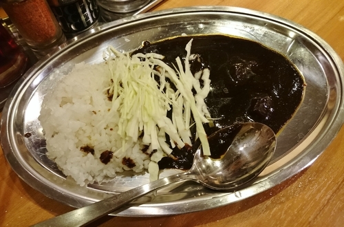 「ブラックカレー(ミニ)　380円」@らあめん花月嵐 浅草雷門店の写真