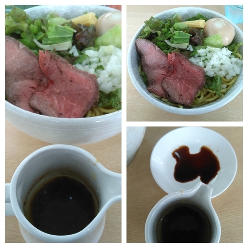 「【限定】ローストビーフの牛脂まぜそば大盛り＋味玉（ラーパス）」@NOODLE BASE  TRICK☆STARの写真