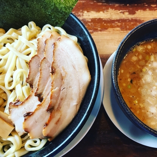 「特製つけ麺の2玉と餃子」@麺屋 川崎商店の写真