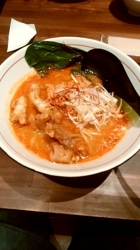 「パーコーカレー担々麺 1,000円（ライス無料）」@四条富小路 麺屋虎杖 有楽町の写真