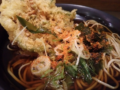 「天ぷらそば」@名代富士そば 駒込店の写真