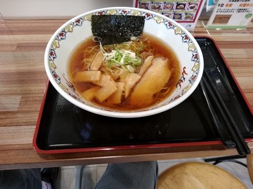 「醤油ラーメン(並盛)630円」@谷川岳PA上り スナックコーナーの写真