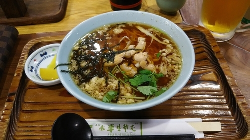 「鳥中華」@手打ち 水車生そばの写真