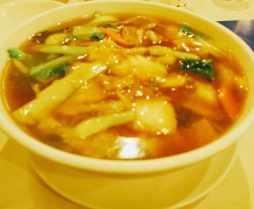 「広東麺800円」@華王飯店の写真