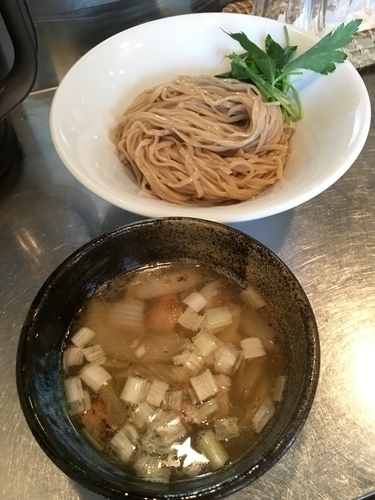 「鴨つけそば (塩で）￥900」@日の丸さんじの写真