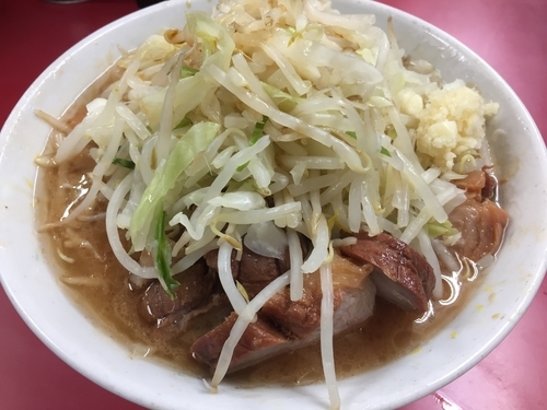 「小ラーメン・ヤサイニンニク（650円）」@ラーメン二郎 環七一之江店の写真