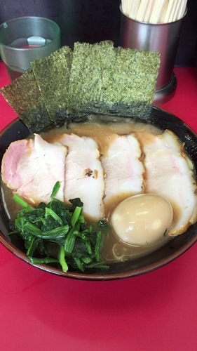 「チャーシュー麺中盛味玉」@田上家の写真