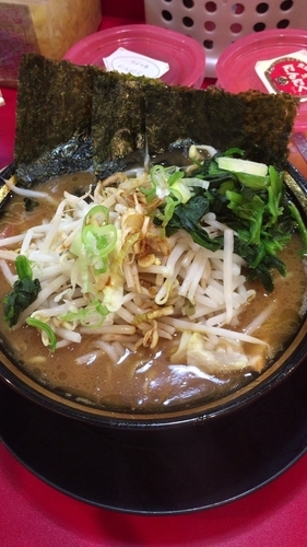 「チャーシュー麺 野菜（50円）のせ」@家系ラーメン とらきち家の写真