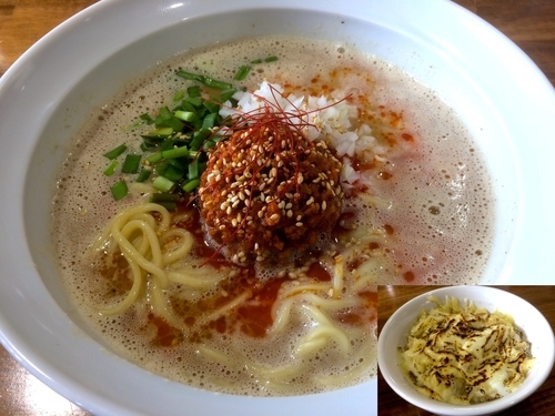 「台湾むじゃきそば（780円）+〆の炙りチーズご飯（180円）」@三代目 むじゃきの写真