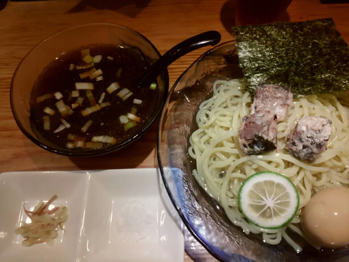 「【限定】とろイワシの淡麗つけそば」@らぁ麺屋 つなぎの写真