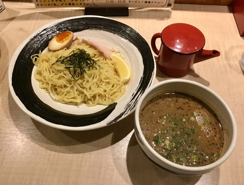 「黒胡麻担々つけ麺 730円」@豚骨拉麺 酒場 福の軒の写真