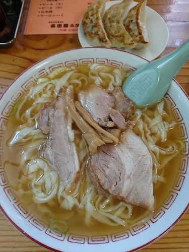 「ラーメン 餃子3個 (ランチ) 750円」@森田屋 北茂呂店の写真