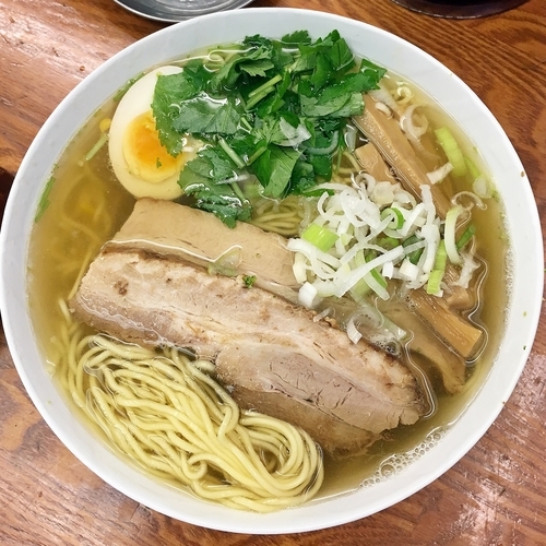 「和風柚子柳麺＋大盛　￥８９０」@麺屋ひょっとこの写真
