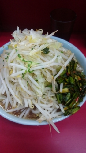 「小ラーメン(690円)+ピリ辛にらだれ(50円)」@ラーメン二郎 中山駅前店の写真