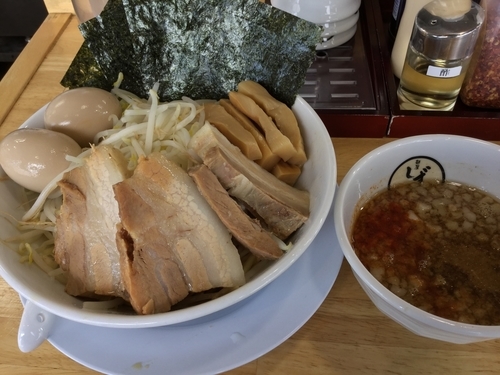 「辛つけ麺 大盛 ¥980 全盛 ¥380」@麺屋 しずる 豊田福受店の写真