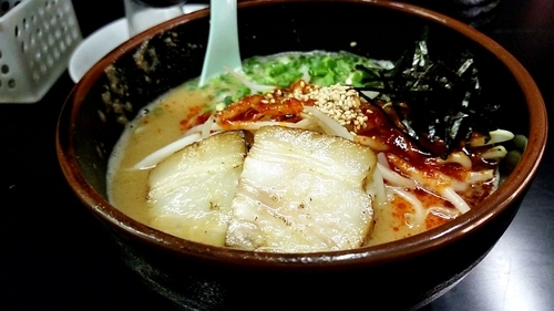 「辛努豚骨＋雑炊　950円」@本格博多豚骨ラーメン豚野郎の写真