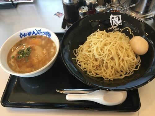 「豚そばつけ麺¥800+とろ〜り味玉無料」@らあめん花月嵐 西原町店の写真