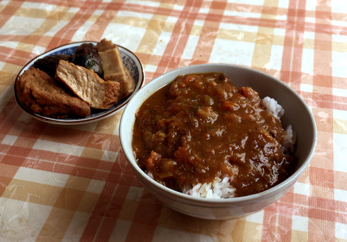 「カレーライス(100円)」@染野そば店の写真