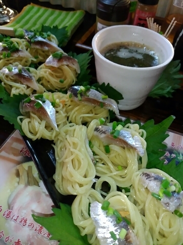 「【限定】伊太利亜　ザル中華イワシ＆ハーブ900円」@ラーメン246亭の写真