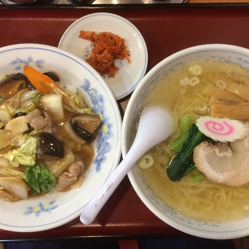 「しおラーメン・中華丼セット￥770円」@ことぶきの写真