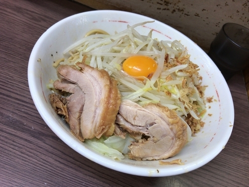 「小ラーメン　汁なし」@ラーメン二郎 横浜関内店の写真