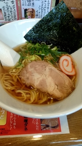 「鶏煮干しラーメン（中太）（７００円）」@らーめん武蔵堂の写真