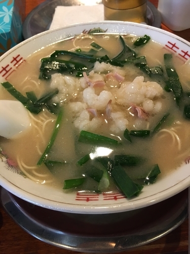 「もつニララーメン」@博多 昭和ホルモン食堂 銀座店の写真