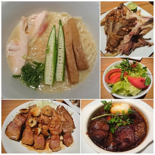 「〆のさつま地鶏と天草大王の濃厚白湯ラーメン」@食堂酒場 Graciaの写真