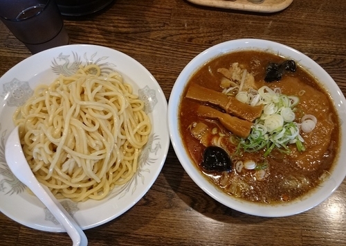 「辛野菜あんかけつけ 850円」@麺処 あかふじの写真