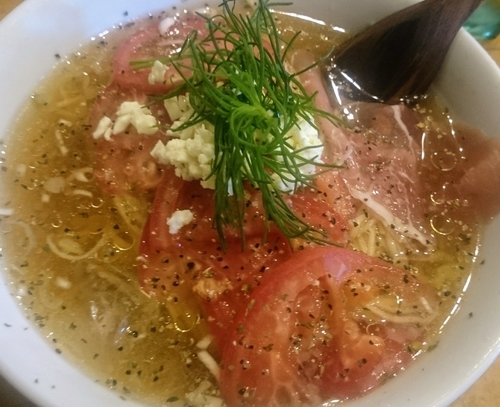 「イタリアン風フルルの冷やしＳＯＢＡ（限定）」@麺屋 Hulu-luの写真